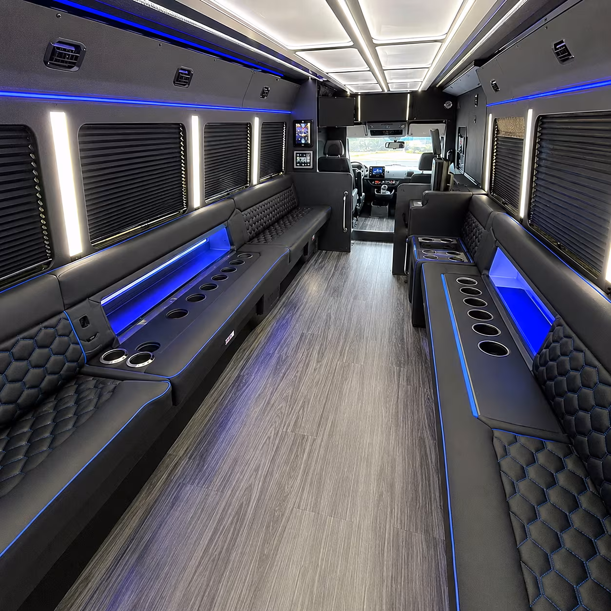 springdale party bus rental interior