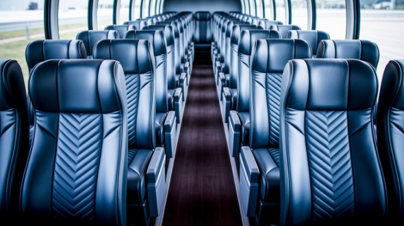 54 passenger charter bus inside conway