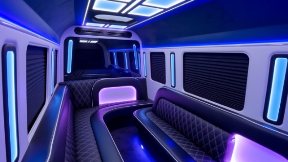 party bus rental interior conway
