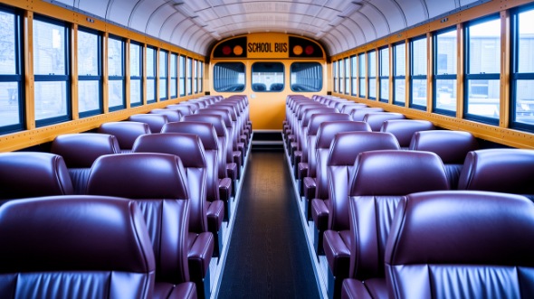 school bus rental interior