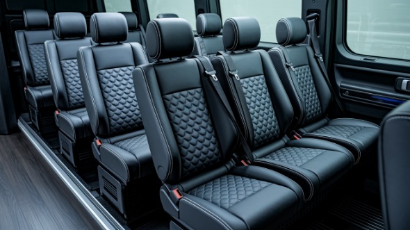 sprinter van with driver inside